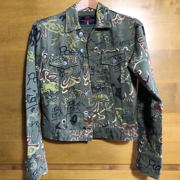 JEAN PAUL GAULTIER Graffiti Denim jacket in size S - Picture 4 of 13